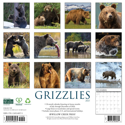 Willow Creek Grizzlies Kalender 2026