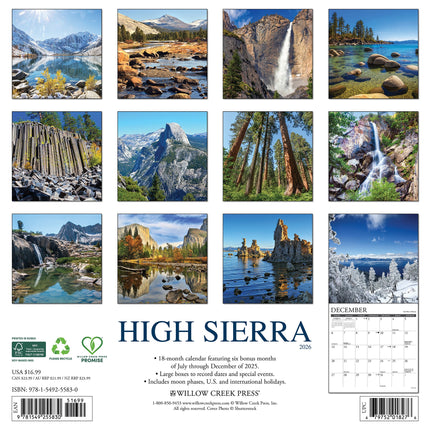 Willow Creek High Sierra Kalender 2026