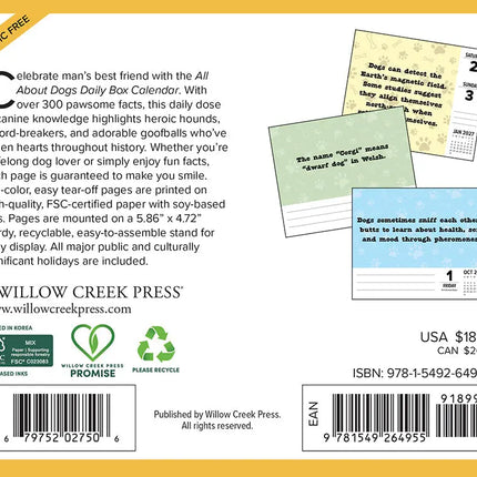 Willow Creek Honden Feitjes Scheurkalender 2027 Boxed