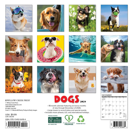 Willow Creek Honden Kalender 2027 Mini