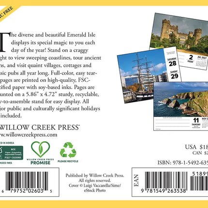Willow Creek Ierland Scheurkalender 2027 Boxed