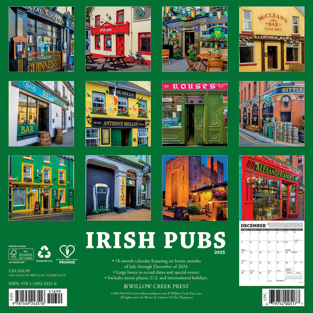 Willow Creek Irish Pubs Kalender 2025