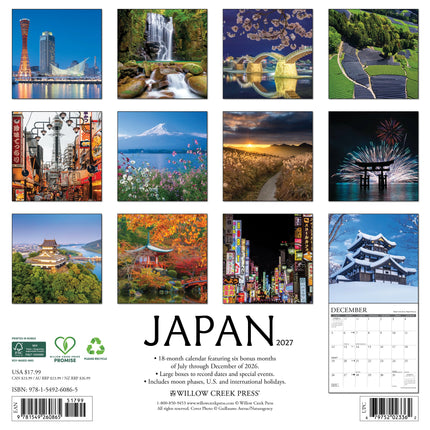 Willow Creek Japan Kalender 2027