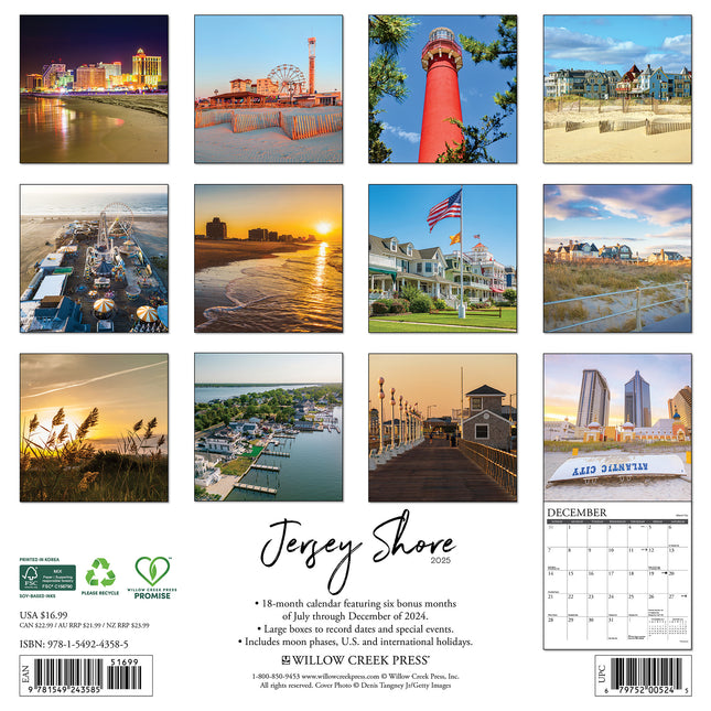 Willow Creek Jersey Shore Kalender 2025