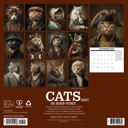 Willow Creek Katten in Hiss-tory Kalender 2027