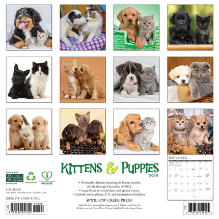 Willow Creek Kittens en Puppies Kalender 2027