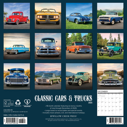 Willow Creek Klassieke Auto's en Trucks Kalender 2026