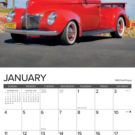 Willow Creek Klassieke Auto's en Trucks Kalender 2026