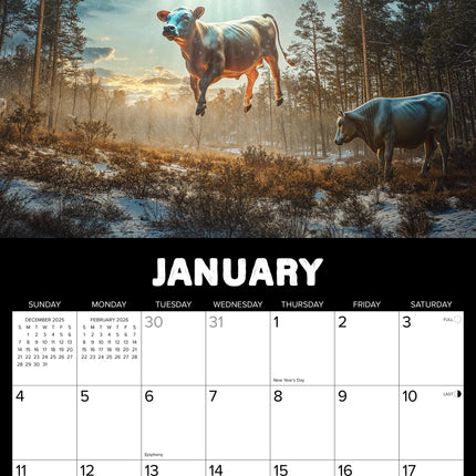 Willow Creek Koeien in de Ruimte Kalender 2026