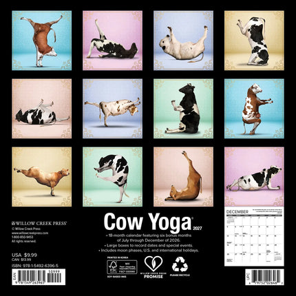 Willow Creek Koeien Yoga Kalender 2027 Mini
