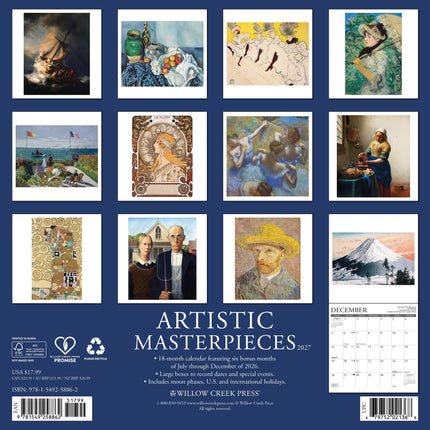 Willow Creek Kunstzinnige Meesterwerken Kalender 2027