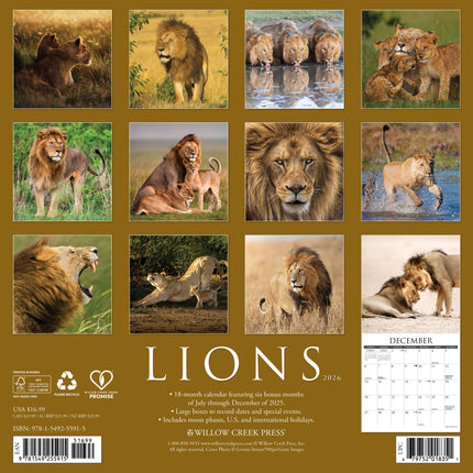 Willow Creek Leeuwen Kalender 2026
