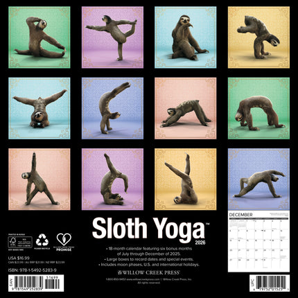 Willow Creek Luiaard Yoga Kalender 2027
