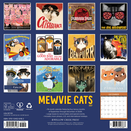Willow Creek Mewvie Katten Kalender 2027