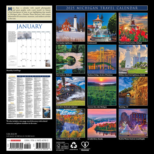 Willow Creek Michigan Kalender 2025