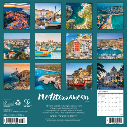 Willow Creek Middellandse Zee Kalender 2026