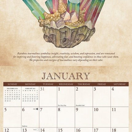 Willow Creek Mineralogie Kalender 2025