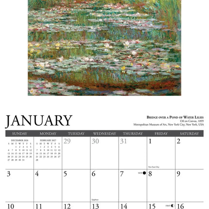 Willow Creek Monet Kalender 2027