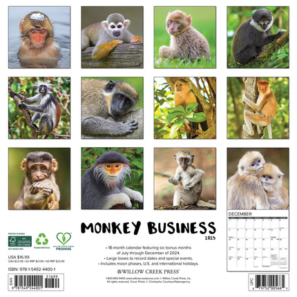 Willow Creek Monkey Business Kalender 2025