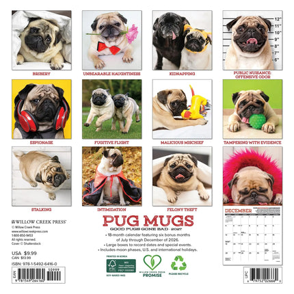 Willow Creek Mopshond Kalender 2027 Mini