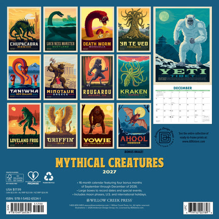 Willow Creek Mythical Creatures Kalender 2027