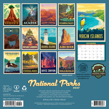 Willow Creek National Parks (ADG) Kalender 2027