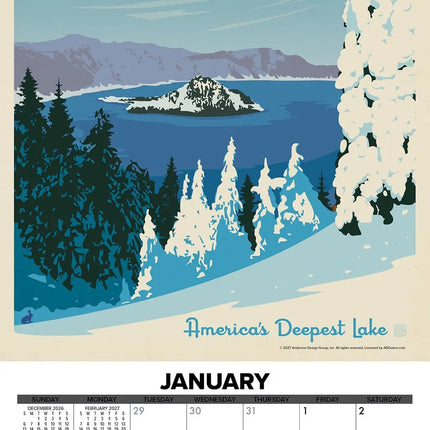 Willow Creek National Parks (ADG) Kalender 2027 Mini