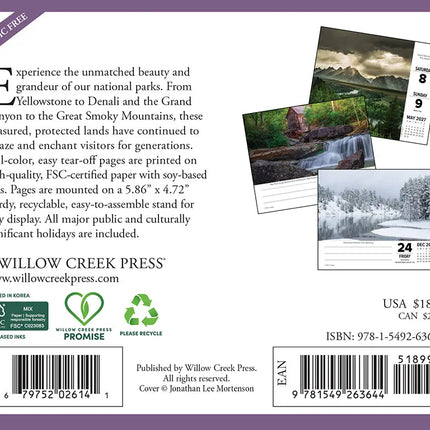 Willow Creek National Parks Scheurkalender 2027 Boxed