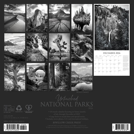 Willow Creek National Parks (Zwart/Wit) Kalender 2026