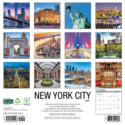 Willow Creek New York City Kalender 2027