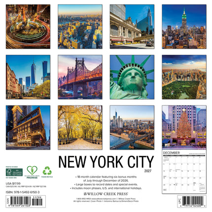 Willow Creek New York City Kalender 2027