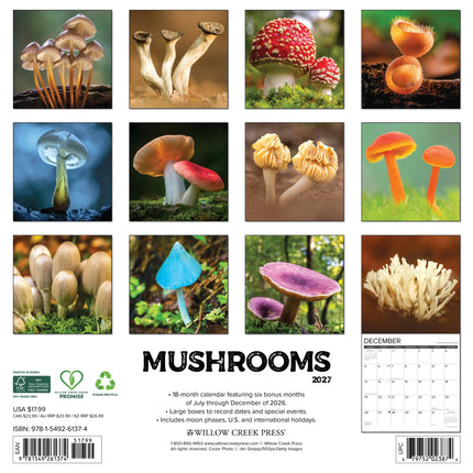 Willow Creek Paddenstoelen Kalender 2027