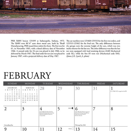 Willow Creek Pennsylvania Railroad Kalender 2025