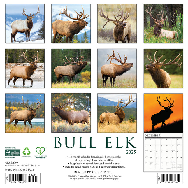 Willow Creek Rendier Kalender 2025