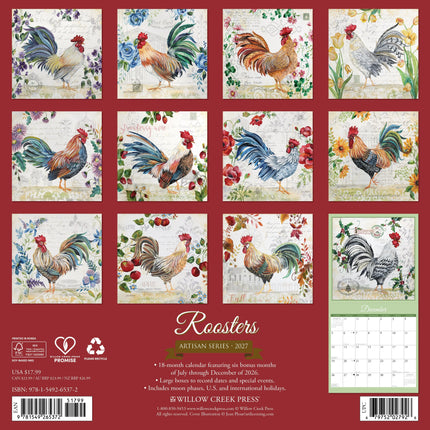Willow Creek Roosters — Artisan Series Kalender 2027