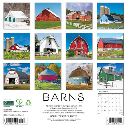 Willow Creek Schuur Kalender 2027