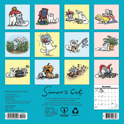 Willow Creek Simon's Cat Kalender 2027 Mini