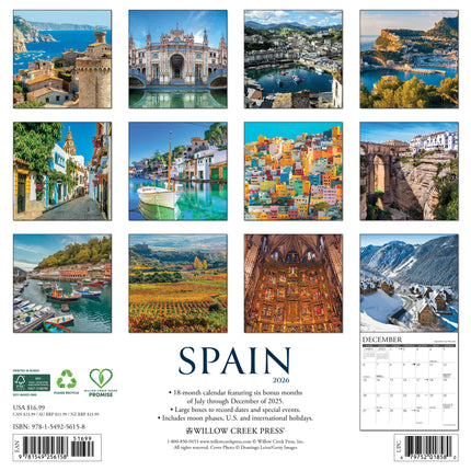 Willow Creek Spanje Kalender 2026
