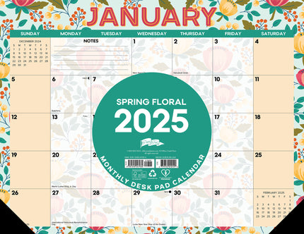 Willow Creek Spring Floral Desk Pad - Bureau Kalender 2025