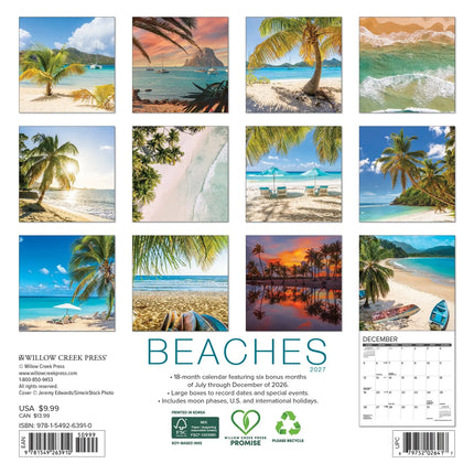Willow Creek Stranden Kalender 2027 Mini