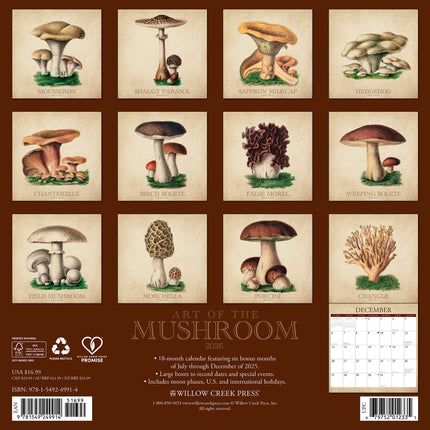 Willow Creek The Art of the Mushroom Kalender 2026