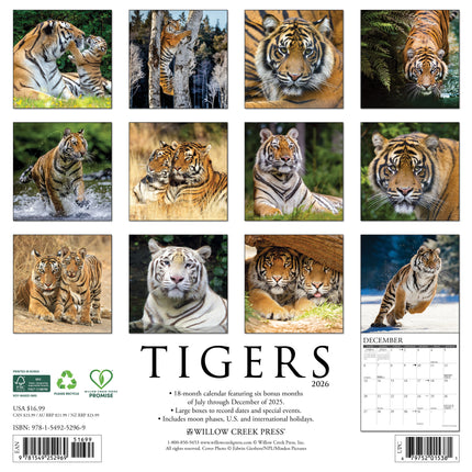 Willow Creek Tijger Kalender 2026