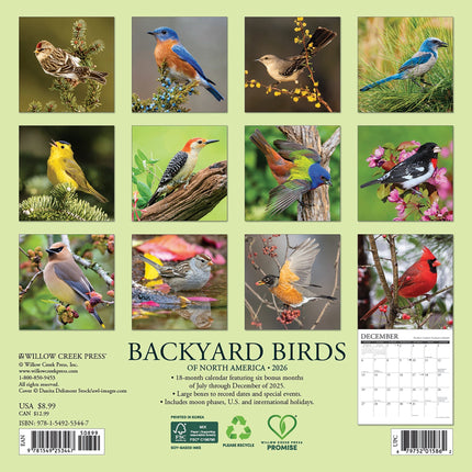 Willow Creek Tuinvogel Kalender 2026