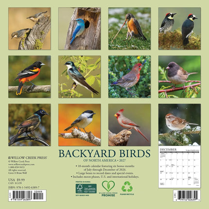 Willow Creek Tuinvogel Kalender 2027 Mini