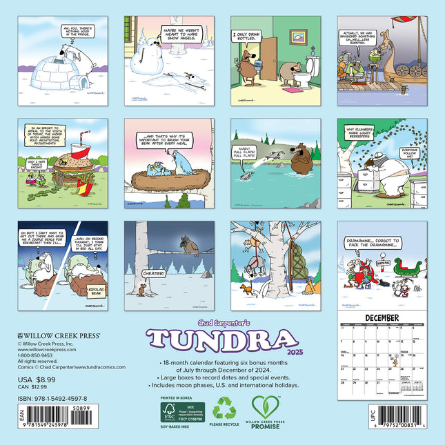 Willow Creek Tundra kalender 2025 Mini