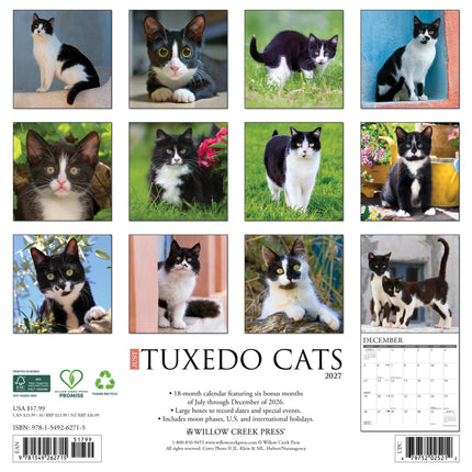 Willow Creek Tuxedo Katten Kalender 2027