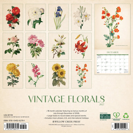 Willow Creek Vintage Bloemen Kalender 2027
