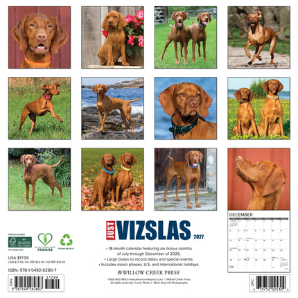 Willow Creek Vizsla Kalender 2027