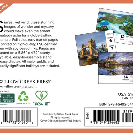 Willow Creek Wanderlust Scheurkalender 2026 Boxed
