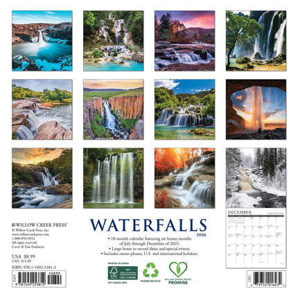 Willow Creek Watervallen Kalender 2026 Mini